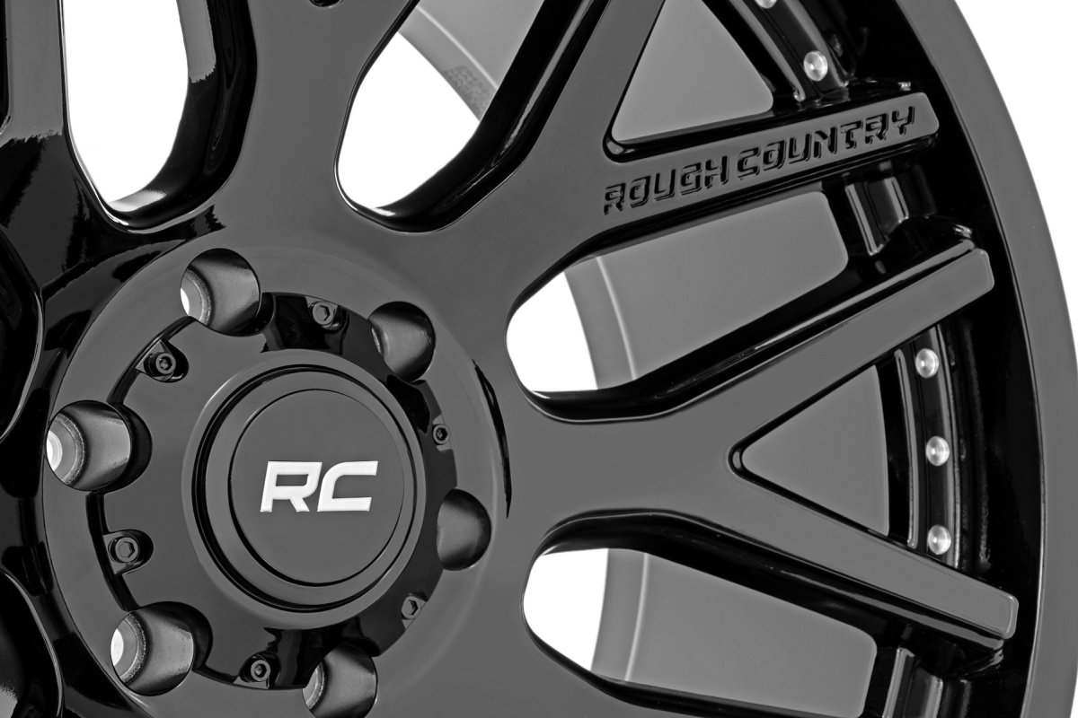 Ford F-150 Wheel - Rough Country - 95 Series | One-Piece - Gloss Black - '04-'23